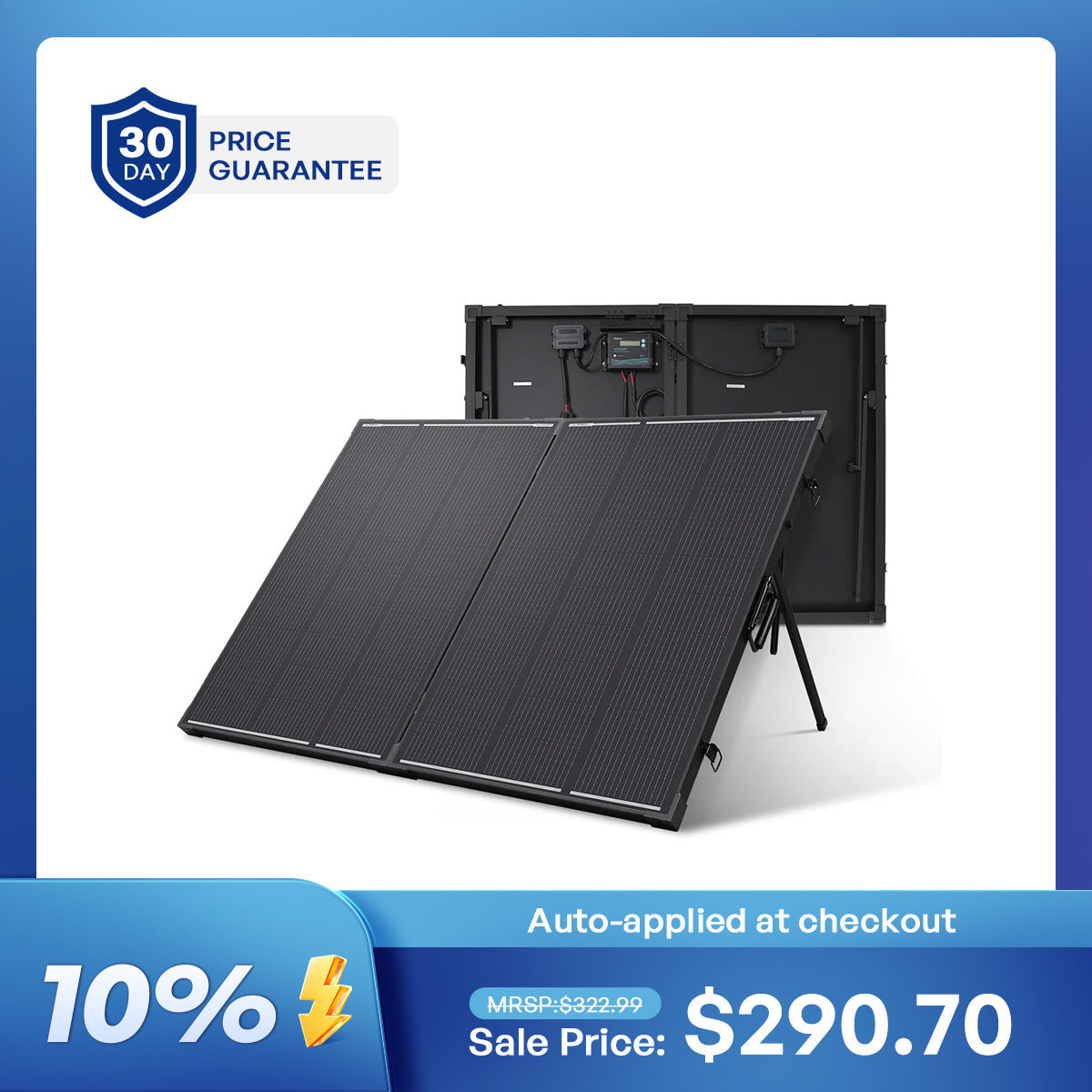 Foldable monocrystalline solar panel for off-grid